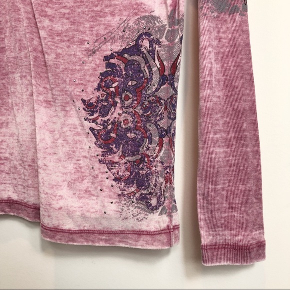 burnout T-shirt, purple, Small - Picture 6 of 7